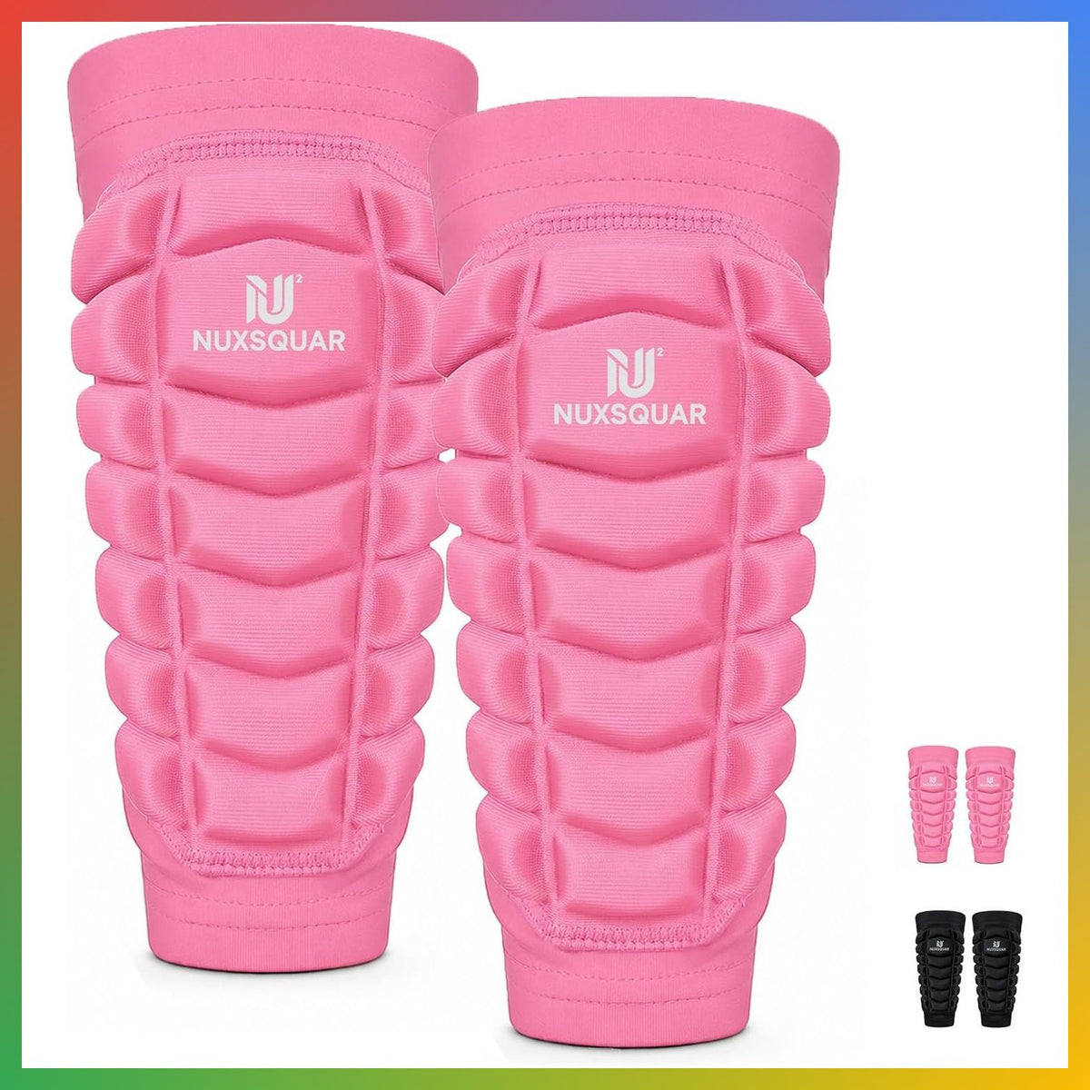 Soccer Shin Guards with Padded Calf Sleeves, Impact-Absorbing Protective Gear