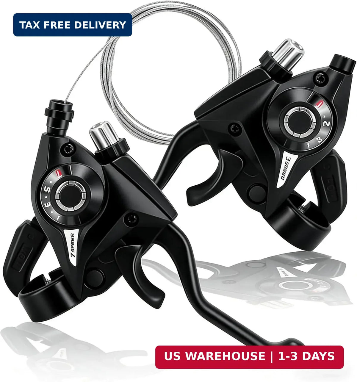 Shimano 7 8 21 24 Speed MTB Bike Shifter Lever Set - Left & Right Combo