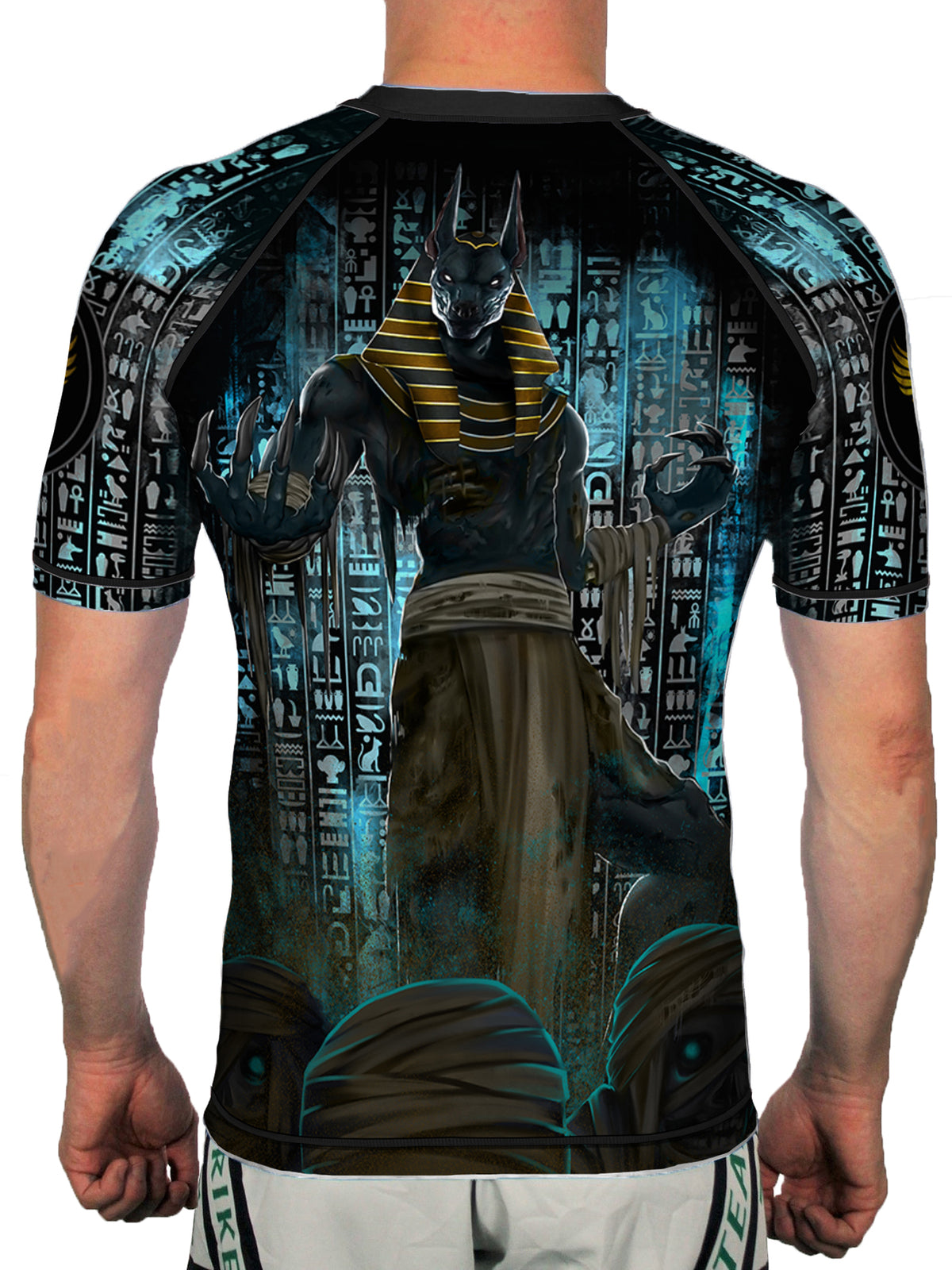 Raven Fightwear Gods of Egypt Anubis Rash Guard – Short Sleeve MMA/BJJ
