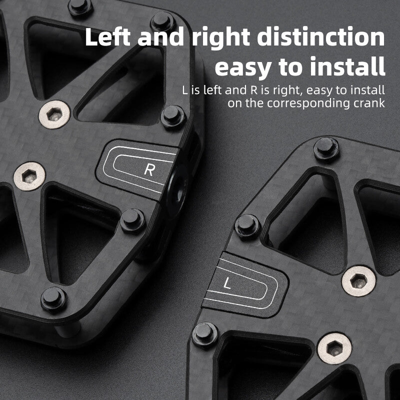 Carbon Fiber Bike Pedals with Titanium Core for Road & Mountain Bikes