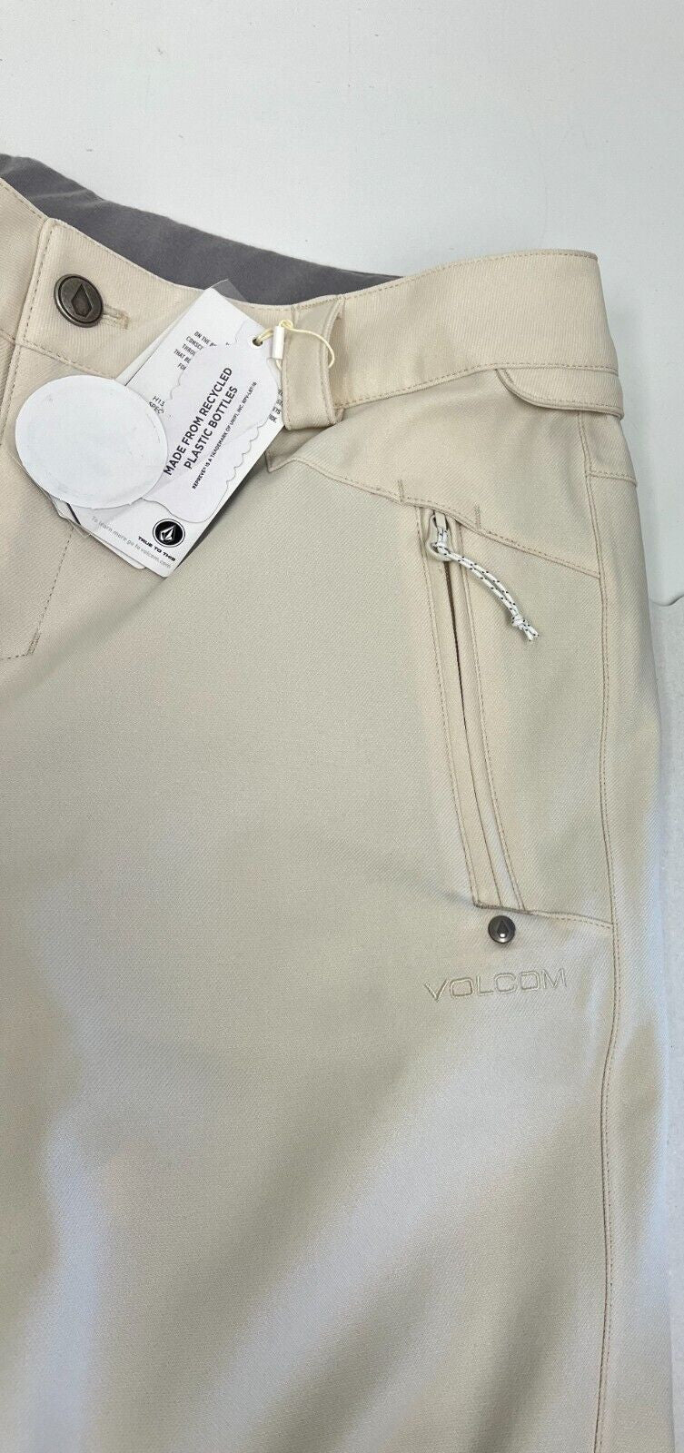 Women's Ski Pants Waterproof Breathable Insulated Off White Size XS or L