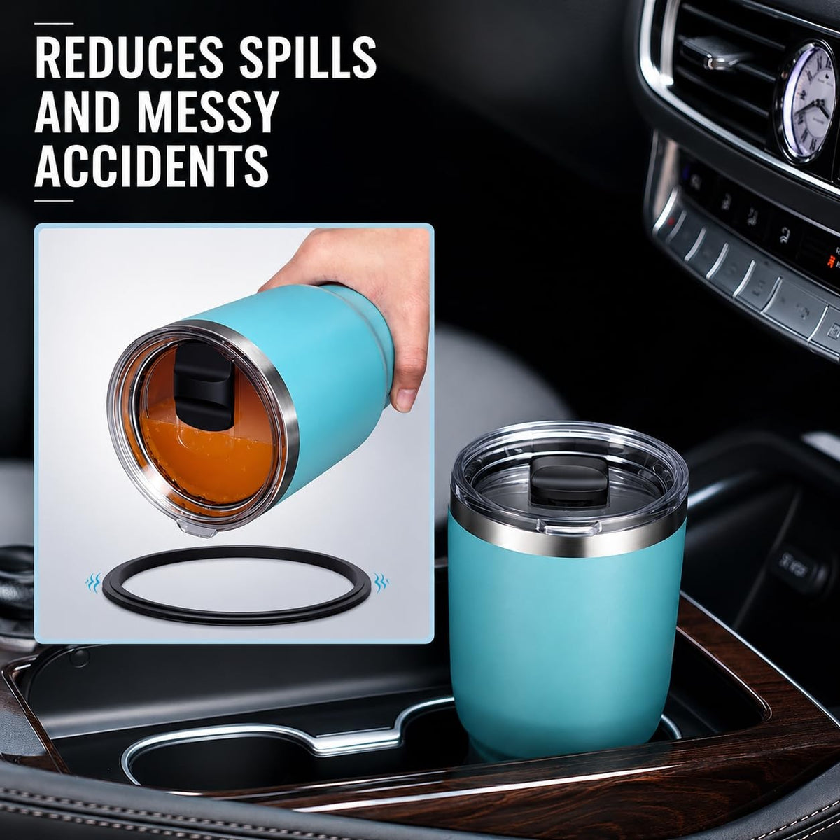 Magnetic Spill-Proof Tumbler Lids 3 Pack for 20 oz Travel Cups