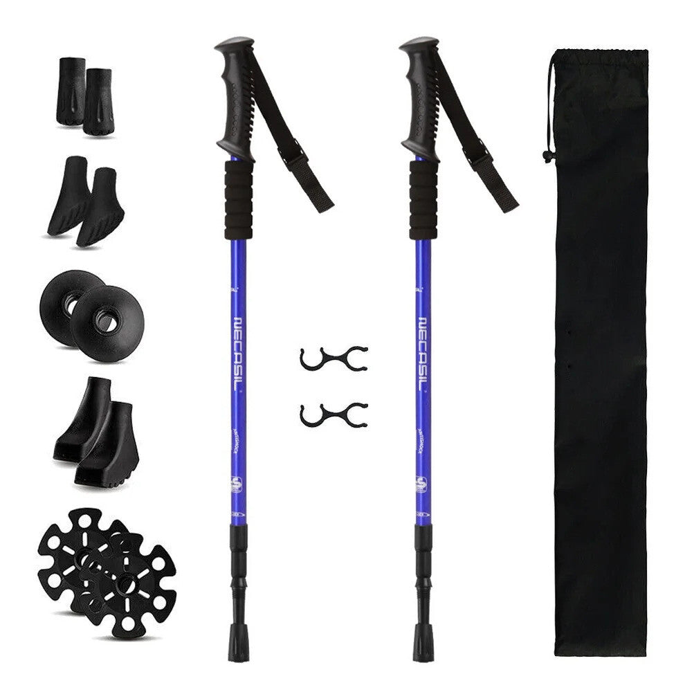 Lightweight Collapsible Hiking Poles with Anti-Shock & Ergonomic Grip