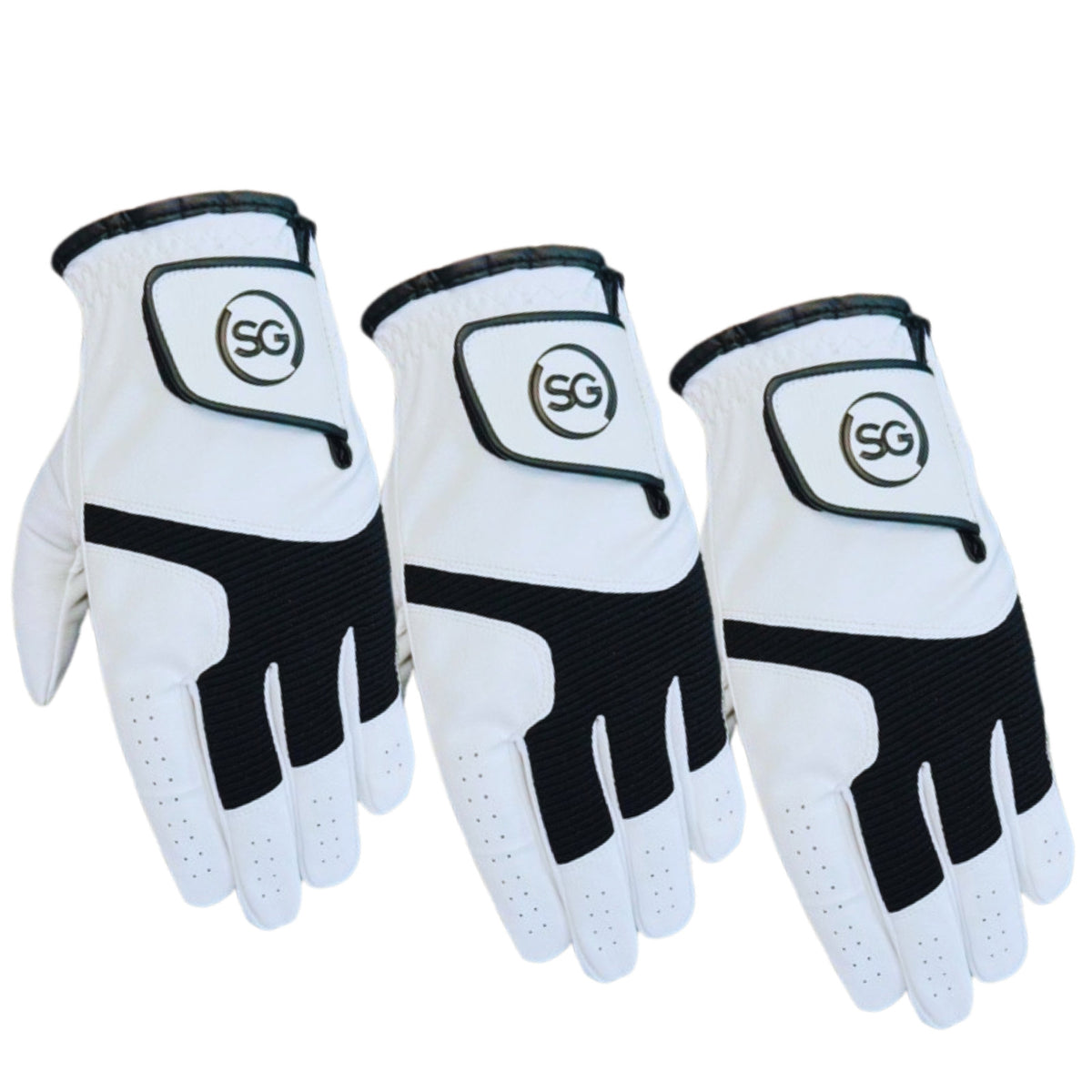 All Weather Golf Gloves Pack - Leather Palm & Breathable Fit