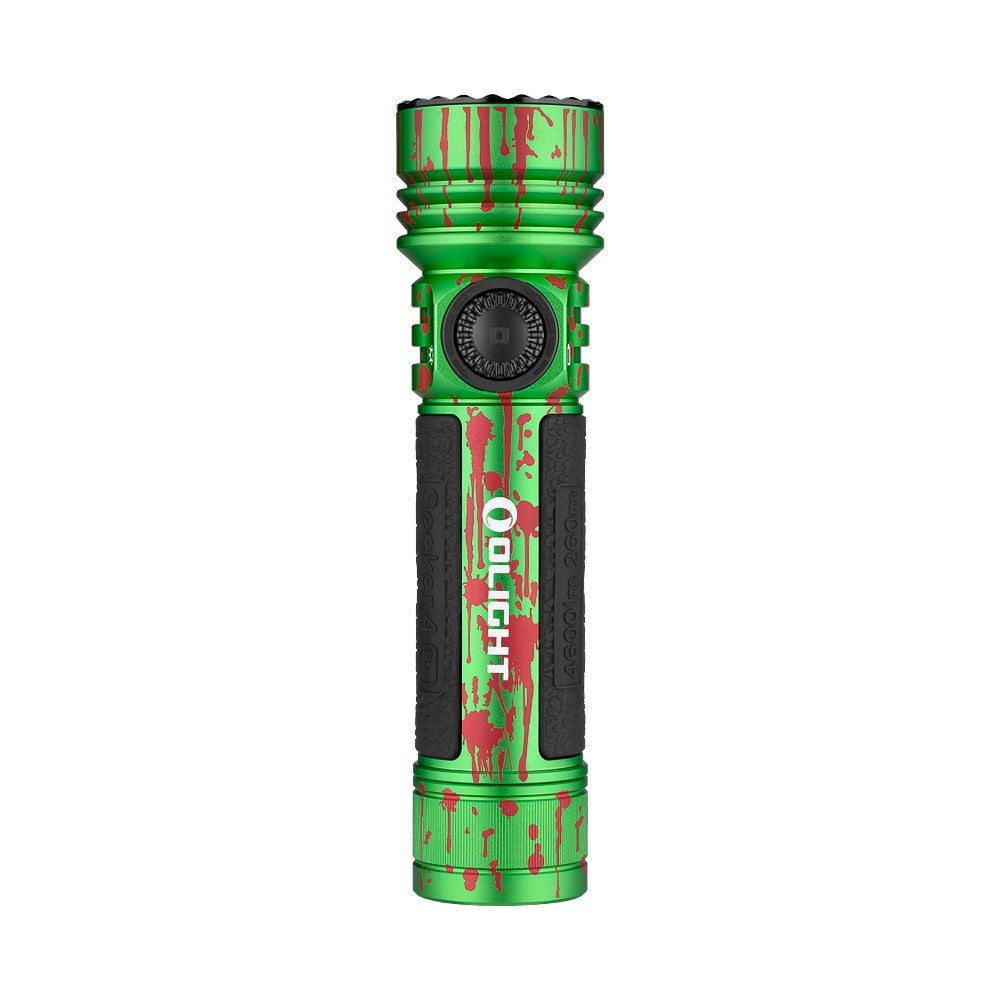 High Power LED Flashlight 4600 Lumens with Holster - Zombie Green, Waterproof, Heavy Duty