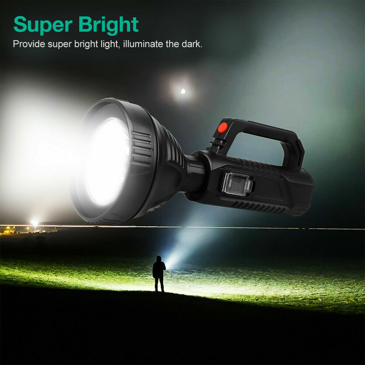 Rechargeable LED Searchlight Handheld Spotlight with 1640ft Range