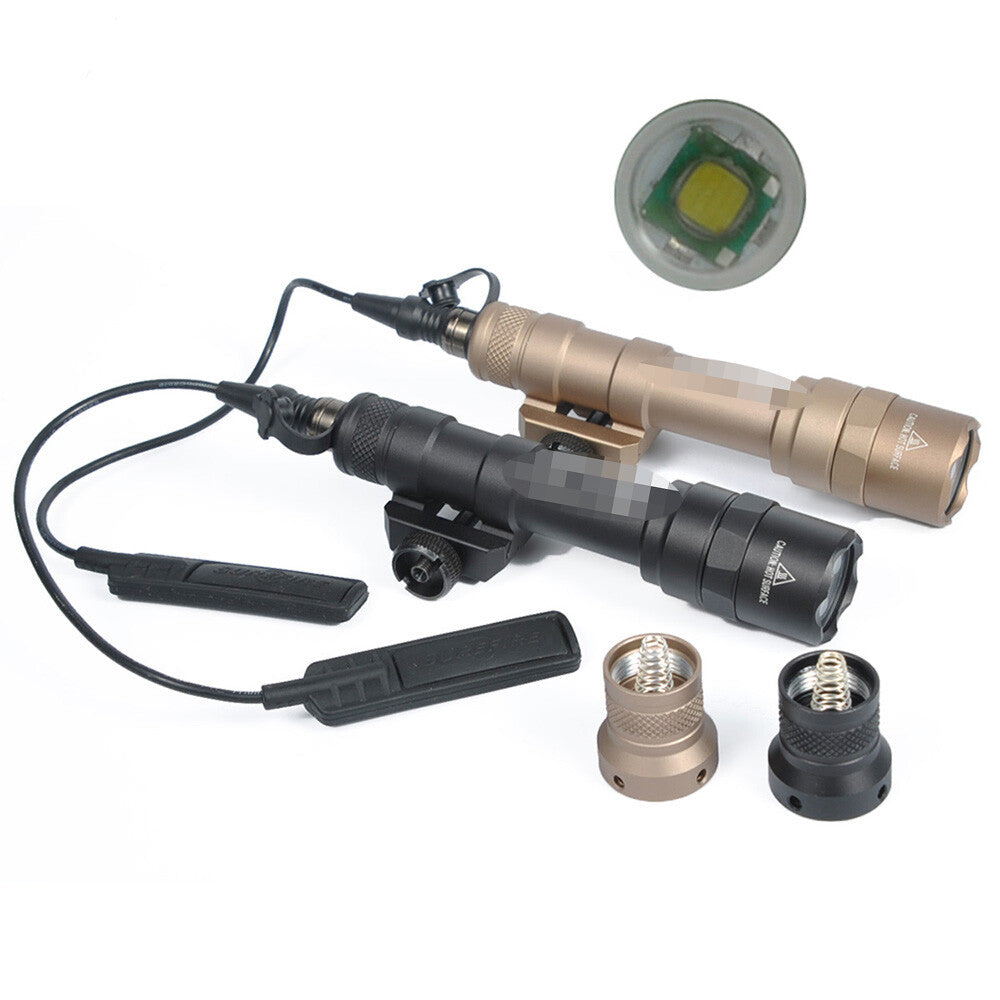 Tactical LED Rifle Flashlight with Remote Pressure Switch - Black, Dark Earth