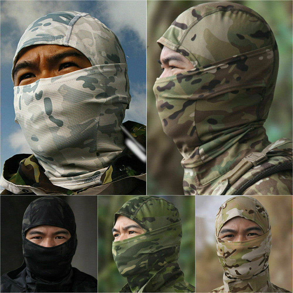 Full Face Tactical Balaclava Mask UV Sun Protection for Outdoor Sports