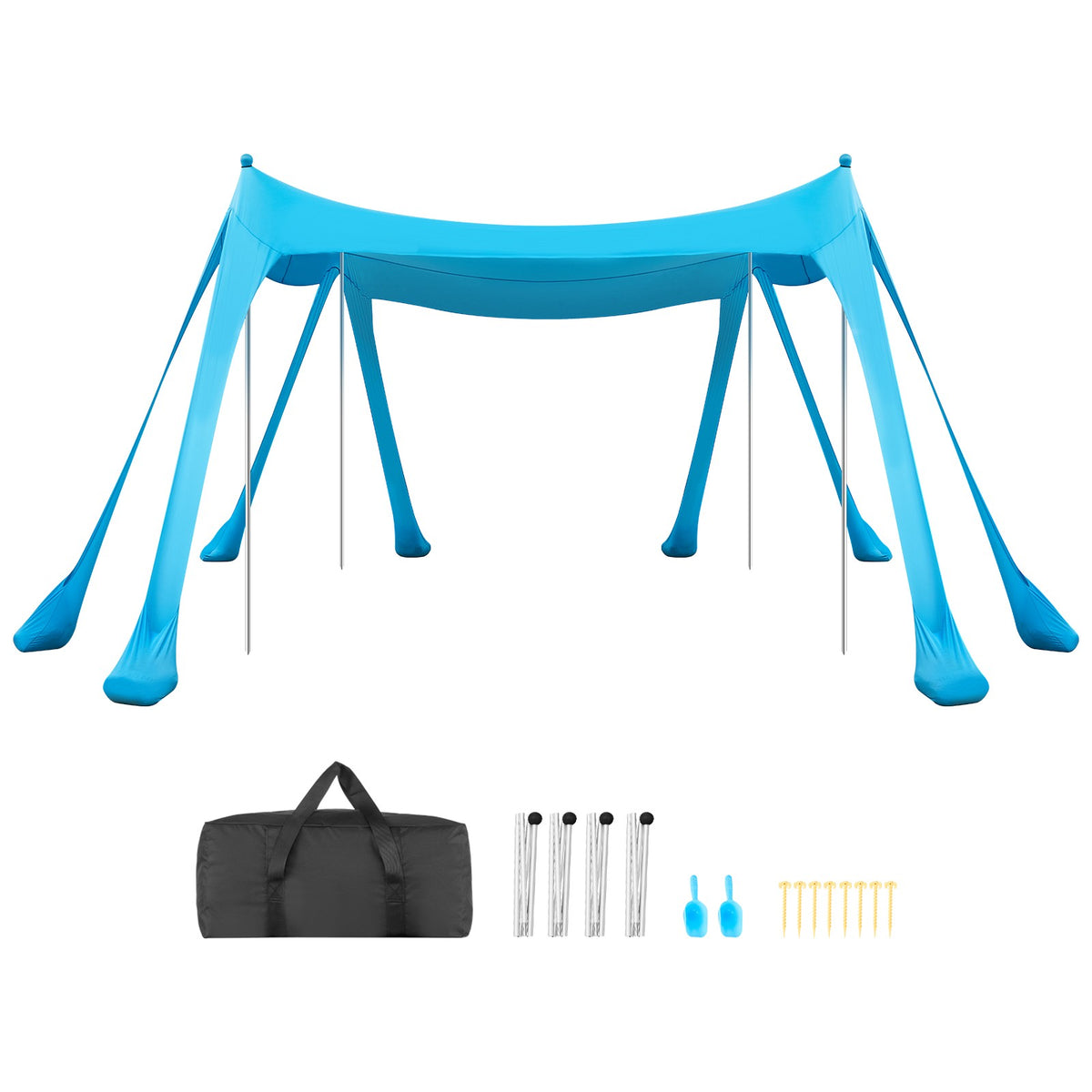 Portable 10x10 ft Sun Shelter Beach Tent with UPF 50+ Shade Canopy