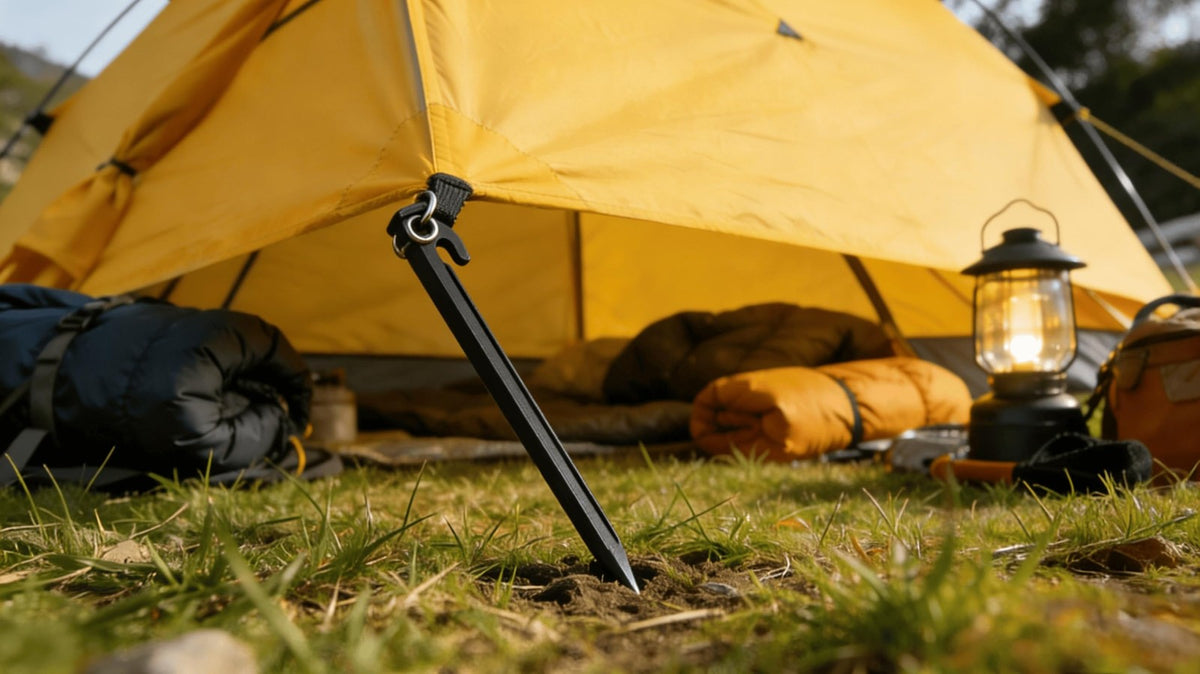16 Pack 9-Inch Plastic Tent Stakes Heavy Duty Camping Pegs