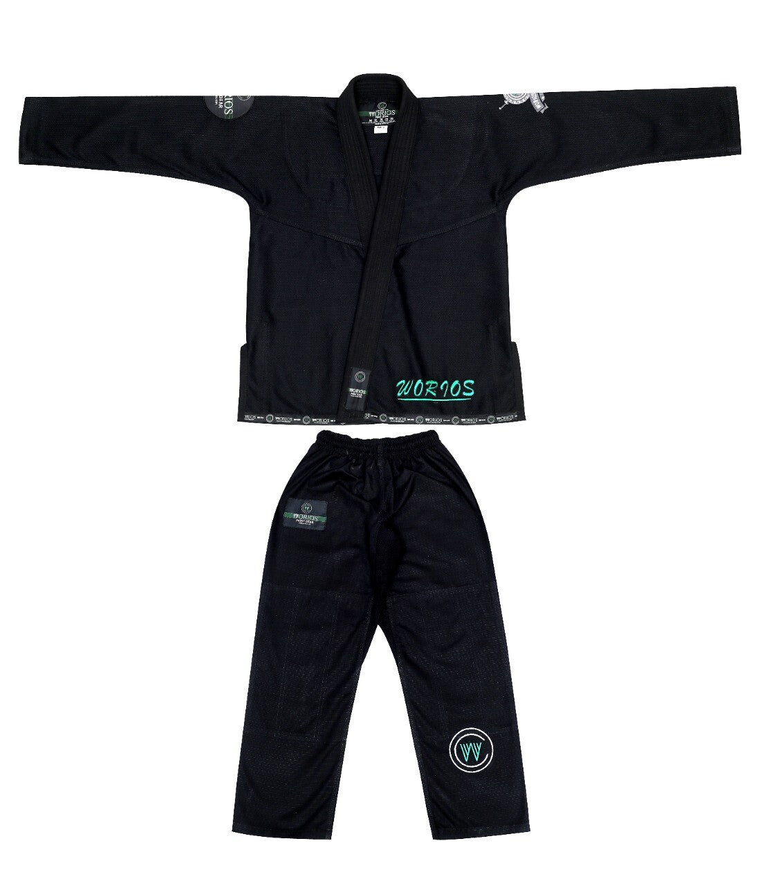 Lightweight Kids BJJ Gi Grappling Kimono - Black, Multiple Sizes