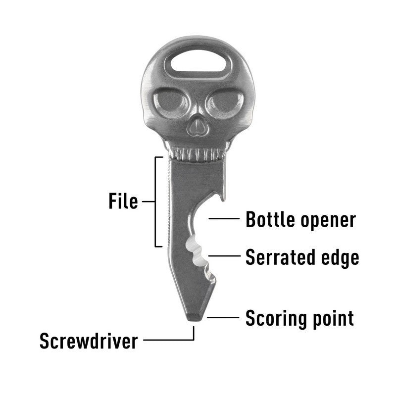 Keychain Multi-Tool with Bottle Opener and Screwdriver - Stainless Steel