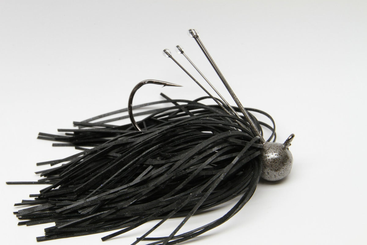 Custom Weedless Football Head Jig 3/8oz 2 Pack - Fishing Jig with Mustad Hooks
