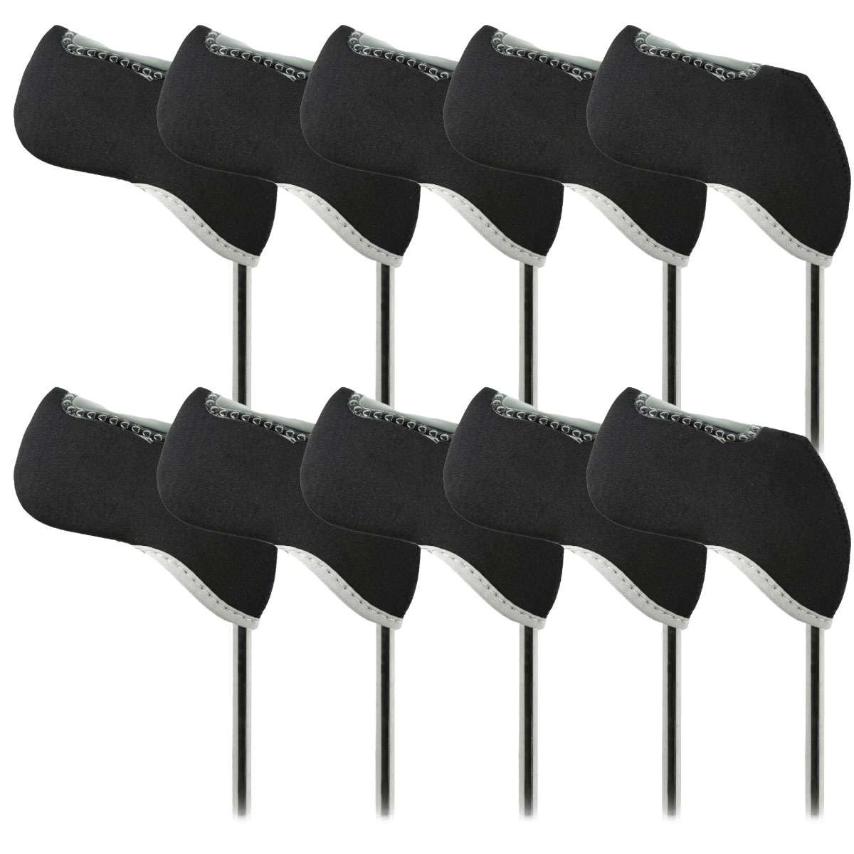 Golf Club Head Covers Set 10pcs Neoprene Iron Protector Covers