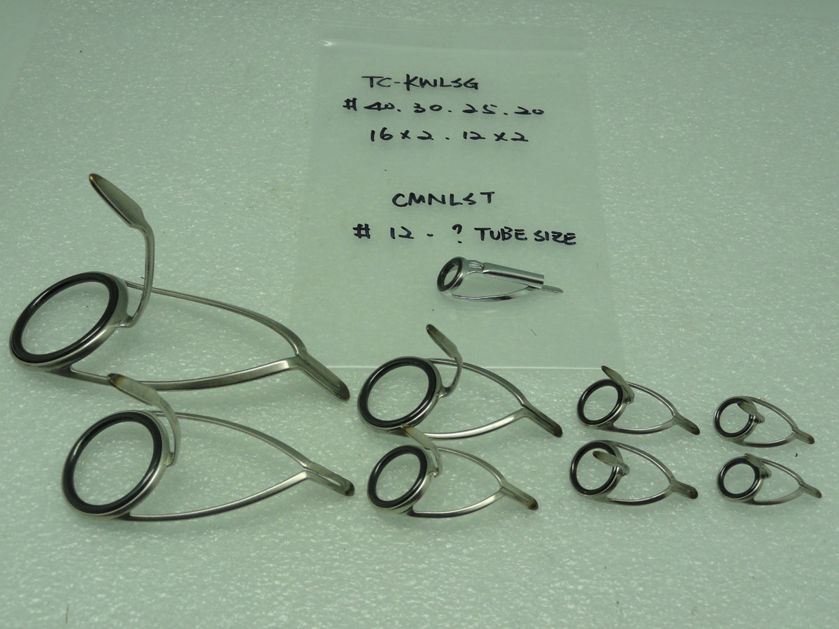 8 Pcs Spinning Rod Guide Set - SIC Fuji-Style Line Guides for Surf & Trolling Rods