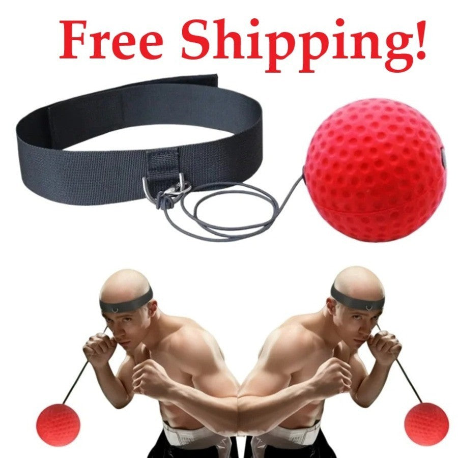 Reflex Punch Training Ball with Adjustable Headband for Boxing & Fitness