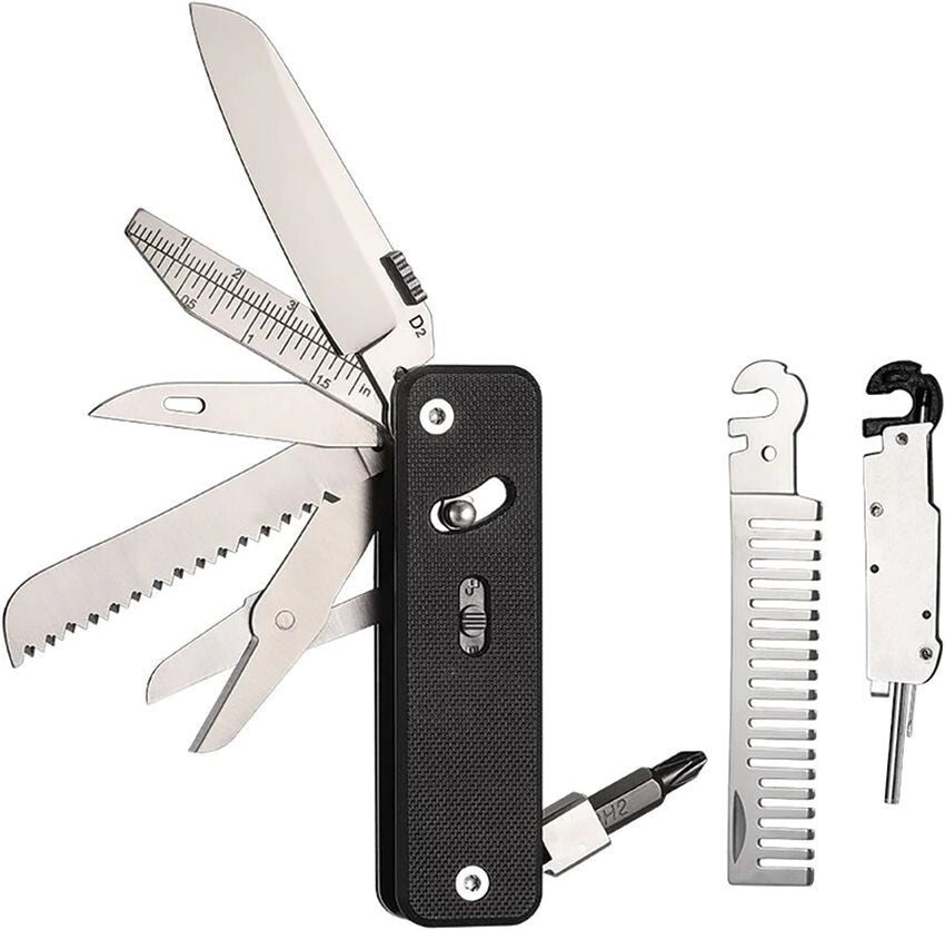 Multi Tool with Black G10 Handles - Essential Outdoor & DIY Tools