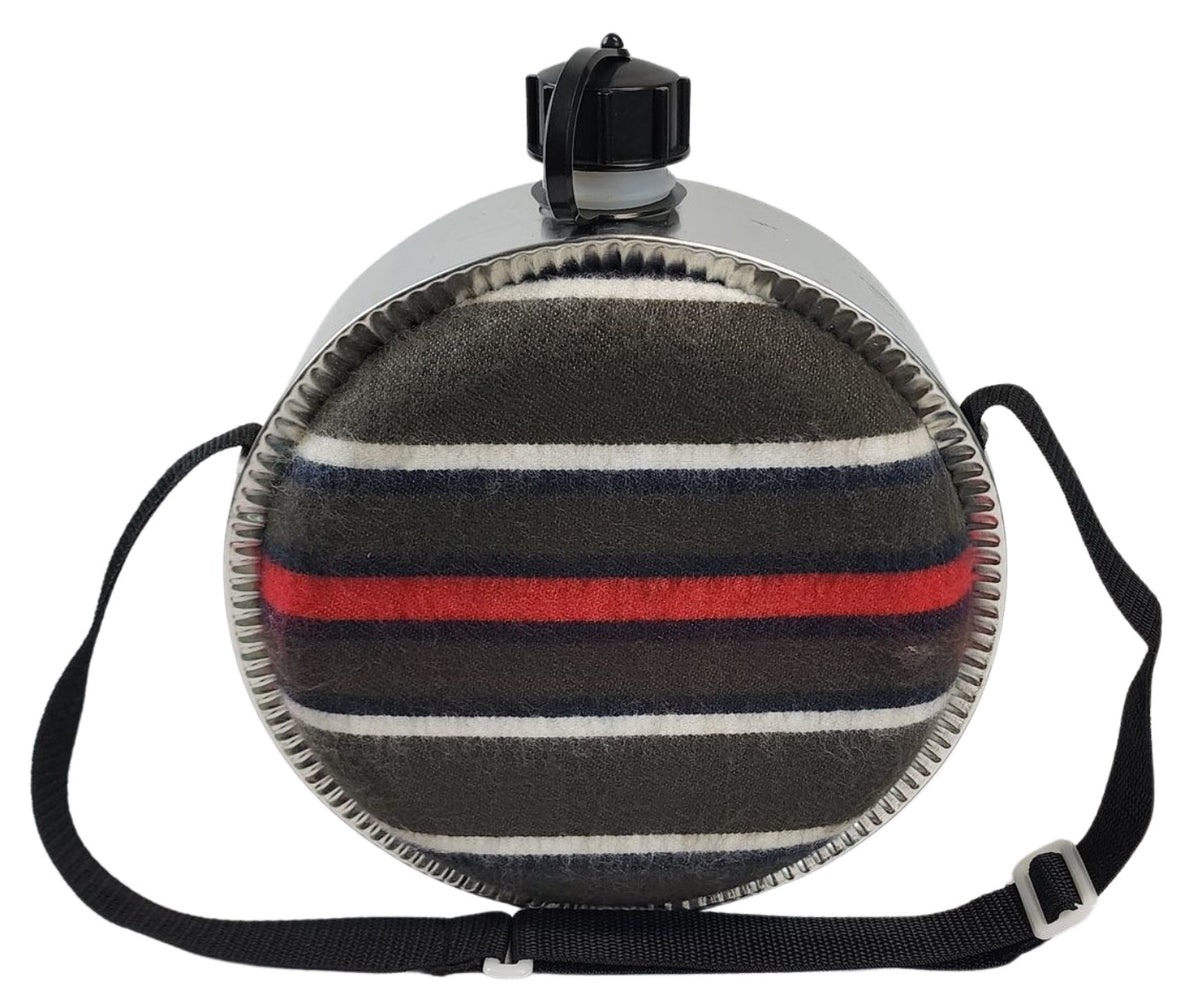 4 Qt Insulated Canvas Canteen with Shoulder Strap for Camping & Outdoors
