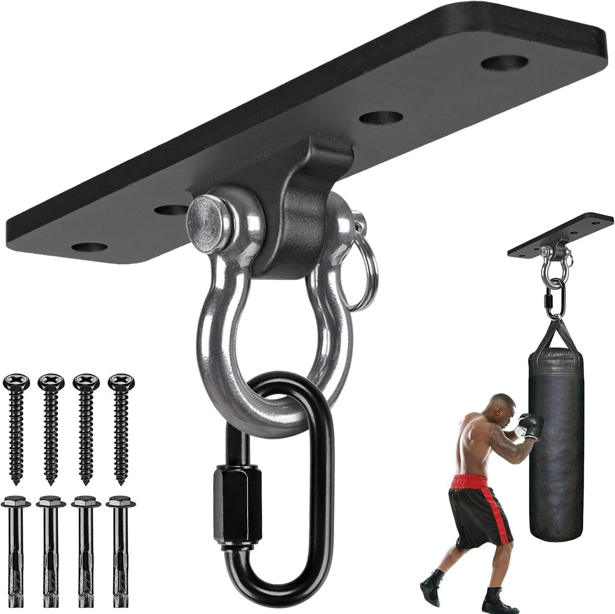 Heavy Duty Wall Mount Boxing Bag Bracket with Adjustable Length for Home Gym