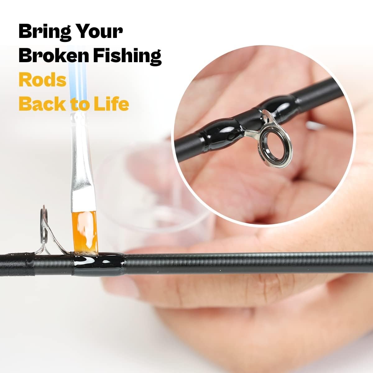 Fishing Rod Eyelet and Tip Repair Kit for Spinning and Casting Poles