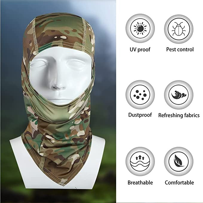 Tactical Full Face Mask for Outdoor Activities - Military Balaclava