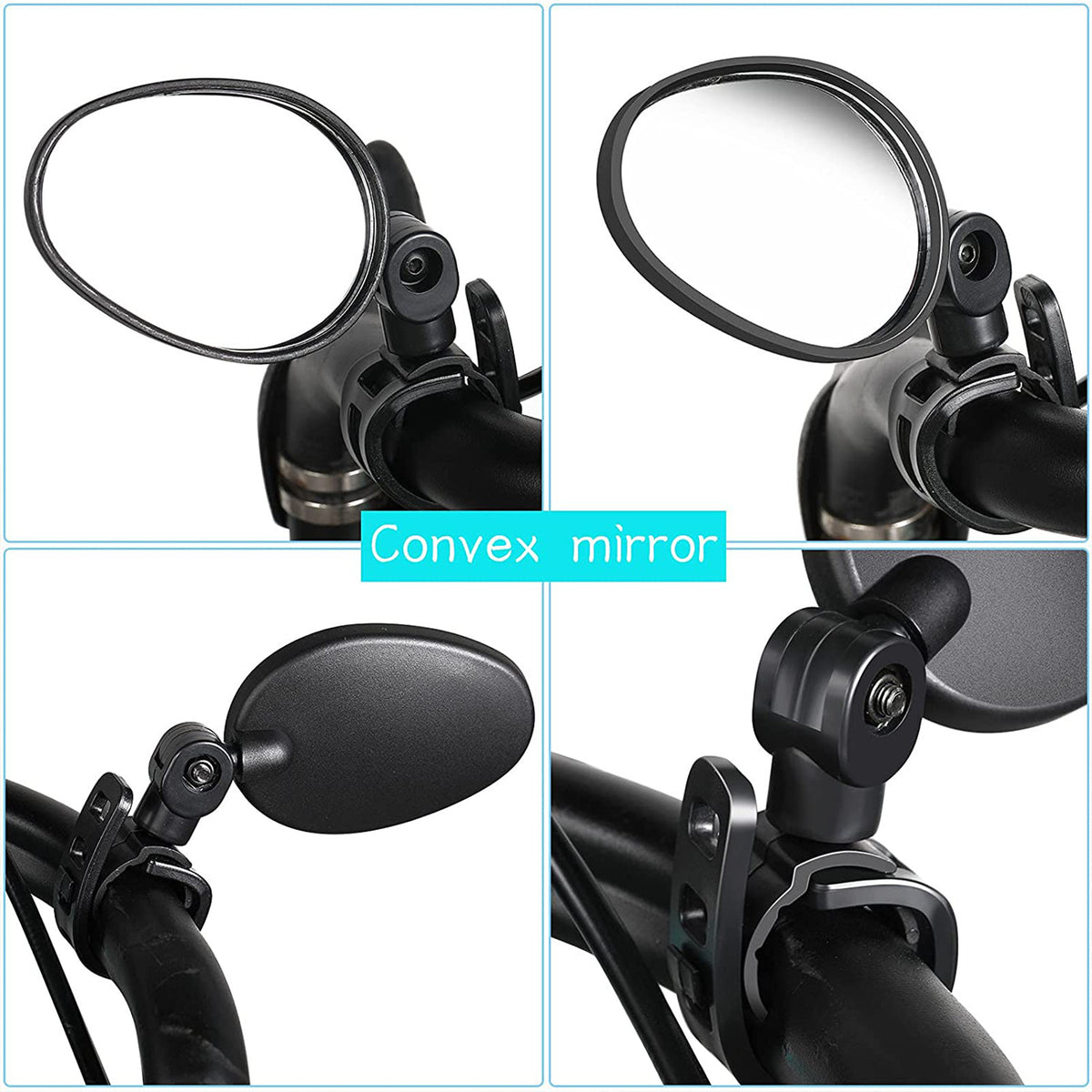 Bike Mirror 360° Rotatable Handlebar Mirror for Cycling - Multiple Shapes