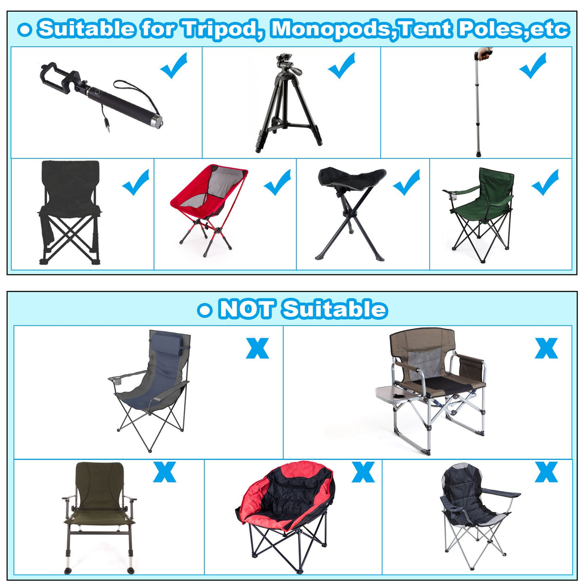 Camping Chair Carry Bag 38x10 Inch Folding Tripod Storage Bag with Handle