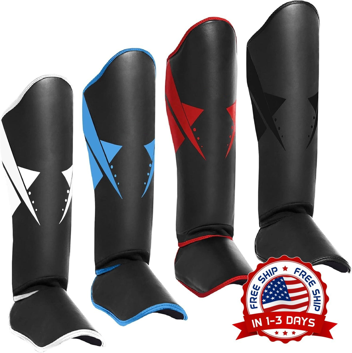 MMA Shin Guards Kickboxing Leg Protectors for Training & Sparring