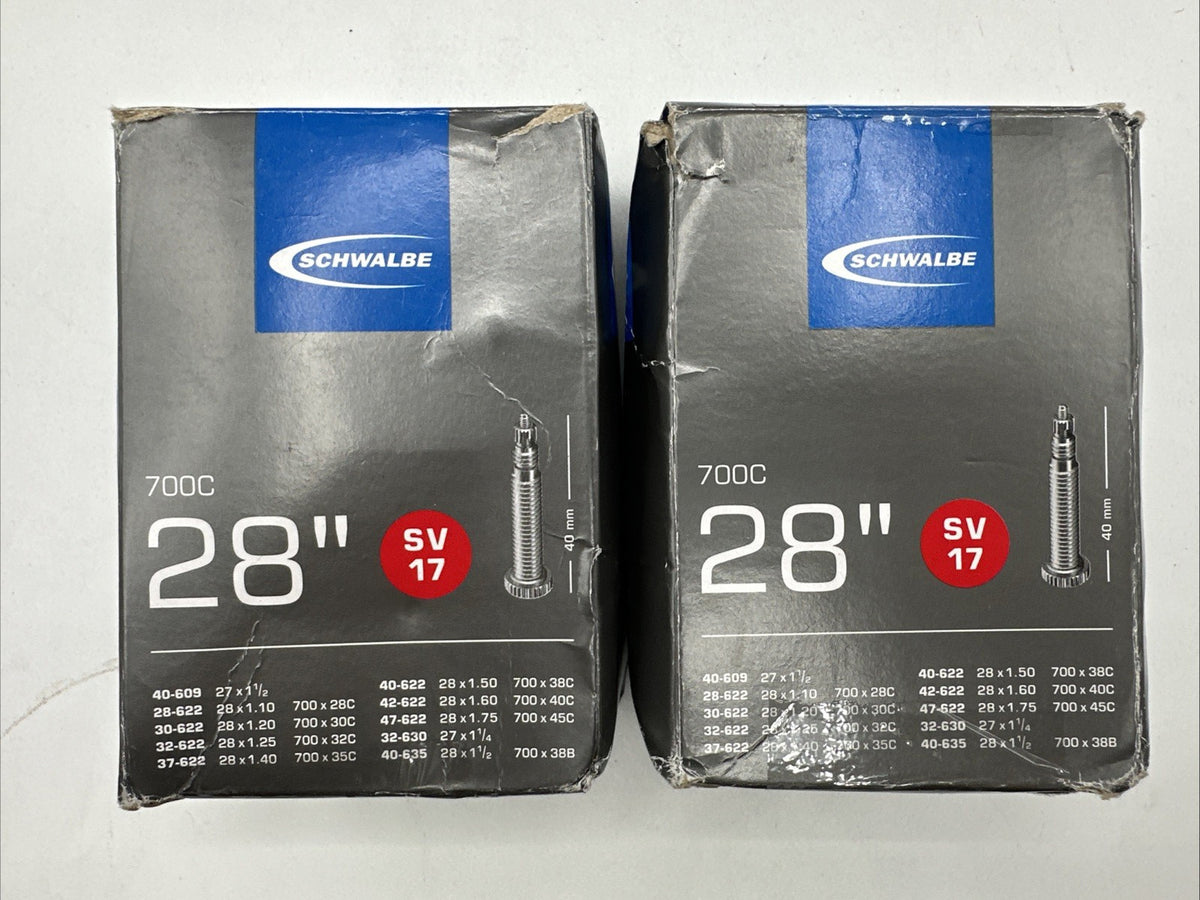 Schwalbe 700C x 28 Bicycle Inner Tube with Presta Valve - 2 Pack