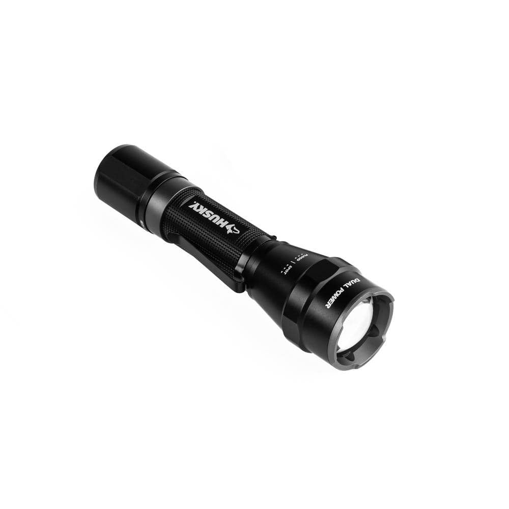 Rechargeable LED Tactical Flashlight 1800 Lumens Focus & Dual Power