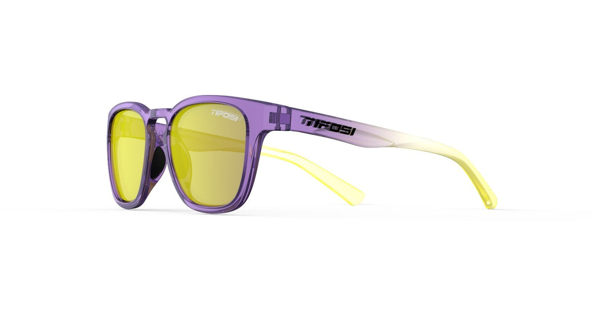 Tifosi Smirk Sunglasses with Violet and Smoke Yellow Lenses - Small to Large Fit