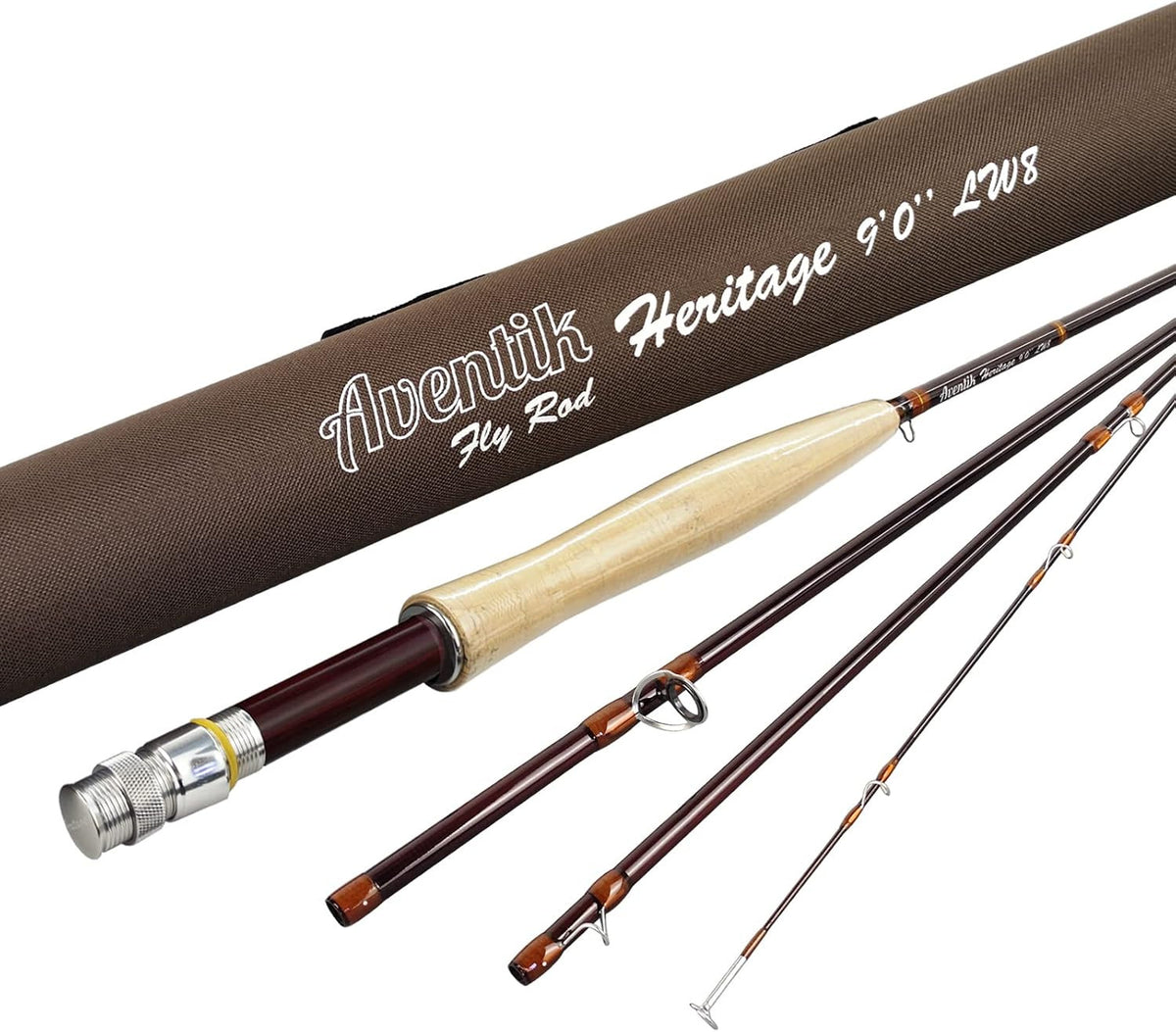 Heritage Fly Fishing Rod with Tube - Premium IM8 Carbon Fiber, Classic Design