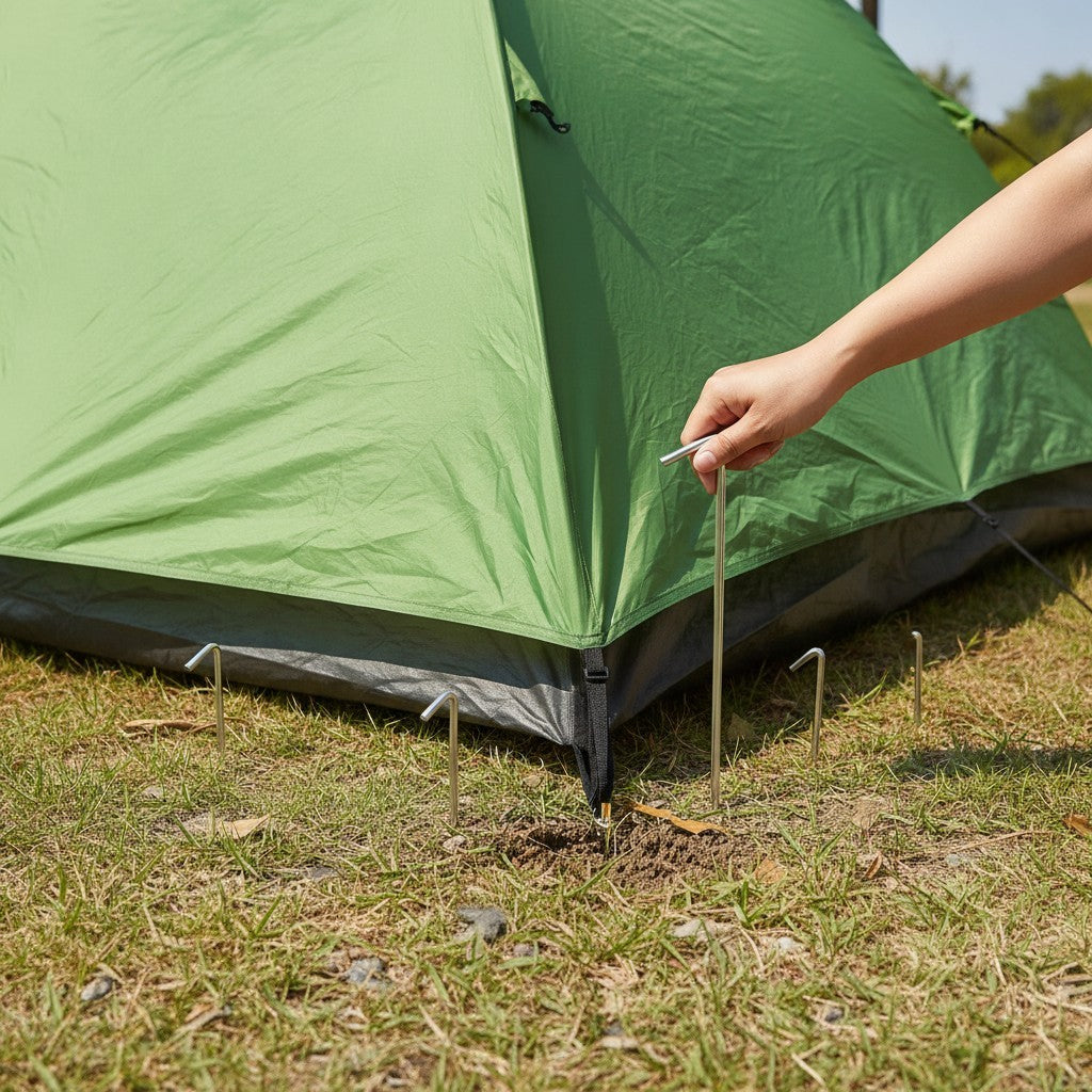 Heavy Duty Tent Stakes 17 Pack - Rust-Proof Ground Anchors for Camping & Outdoor Use