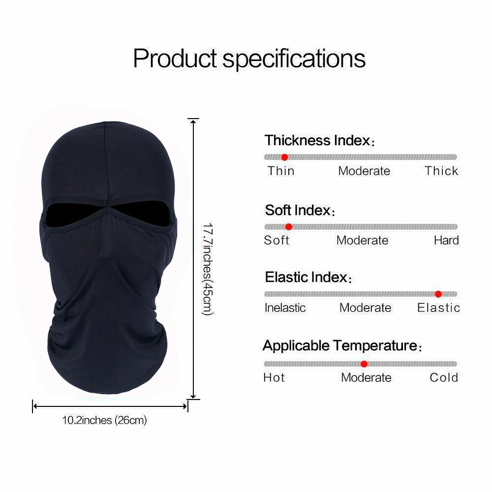 UV Protection Balaclava Face Mask for Outdoor Sports and Activities