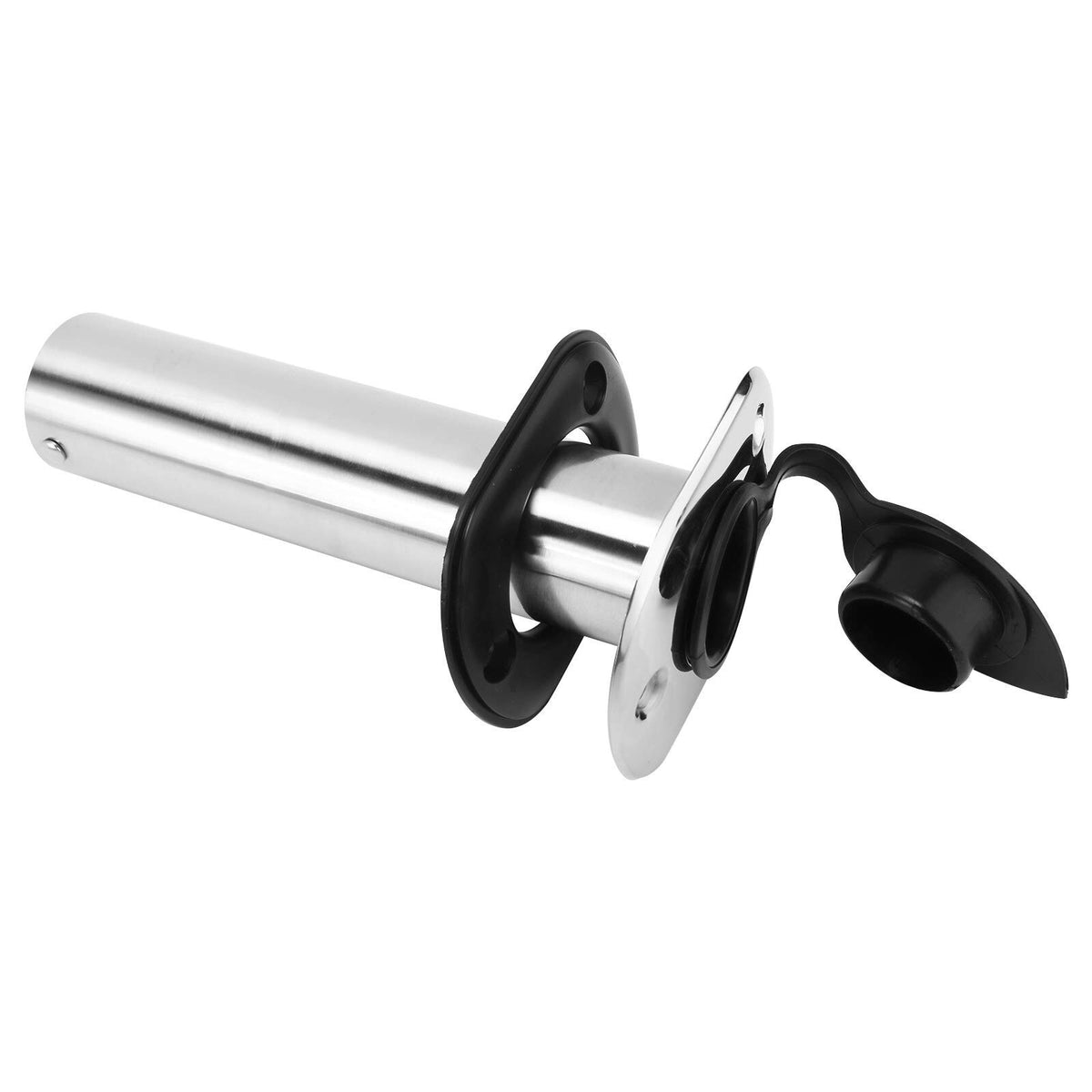 4Pcs Stainless Steel Fishing Rod Holders 90 Degree Flush Mount with Rubber Caps