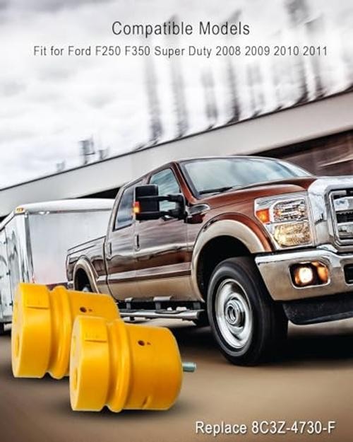 Rear Suspension Bump Stops for Ford F250 F350 Super Duty 2008-2011 - 2 Pack