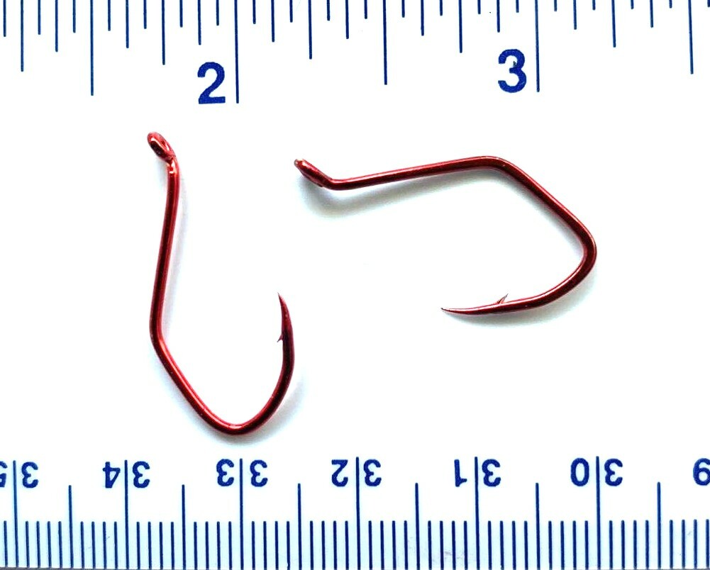 Fishing Hooks - Octopus Sickle Hooks Size 1, 100 Pack, Sharp & Strong