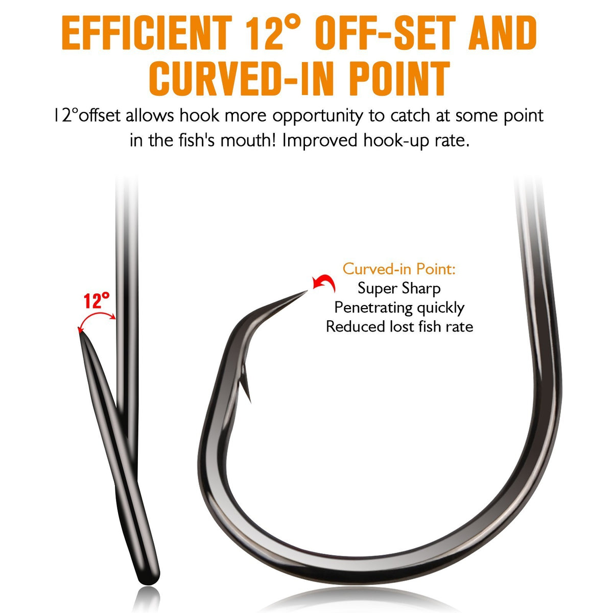 Saltwater & Freshwater Circle Fishing Hooks - 50-100PCS Octopus Hook Set
