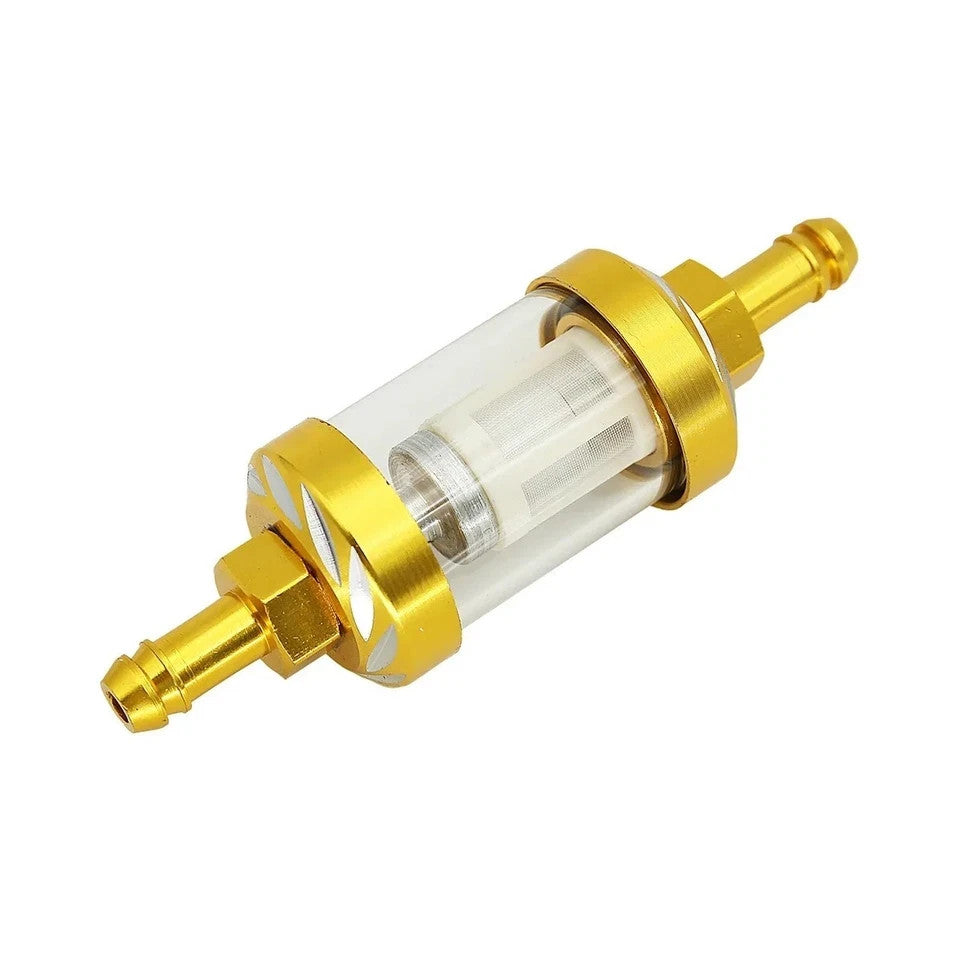 8mm CNC Aluminum Fuel Filter Inline Gas Oil Filter for Motorcycle ATV Bike