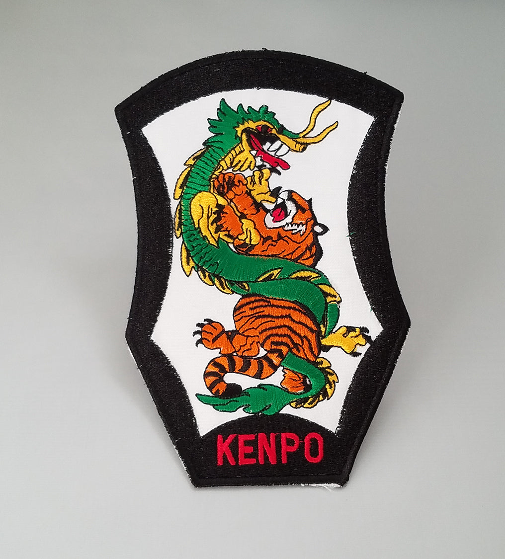 Martial Arts Patch - Kenpo Tiger Dragon 6.5 Inch Sew-On Badge