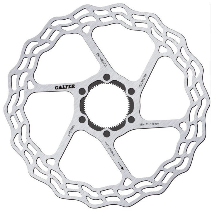 160mm Bicycle Brake Rotor Road Bike Black Silver High Carbon Stainless Steel