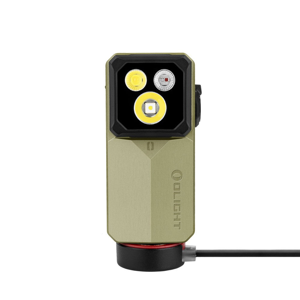 Olight Oclip 2 Ultra Premium Olive Green Clip Light with UV, Flood, Red, Spot - 580 Lumens