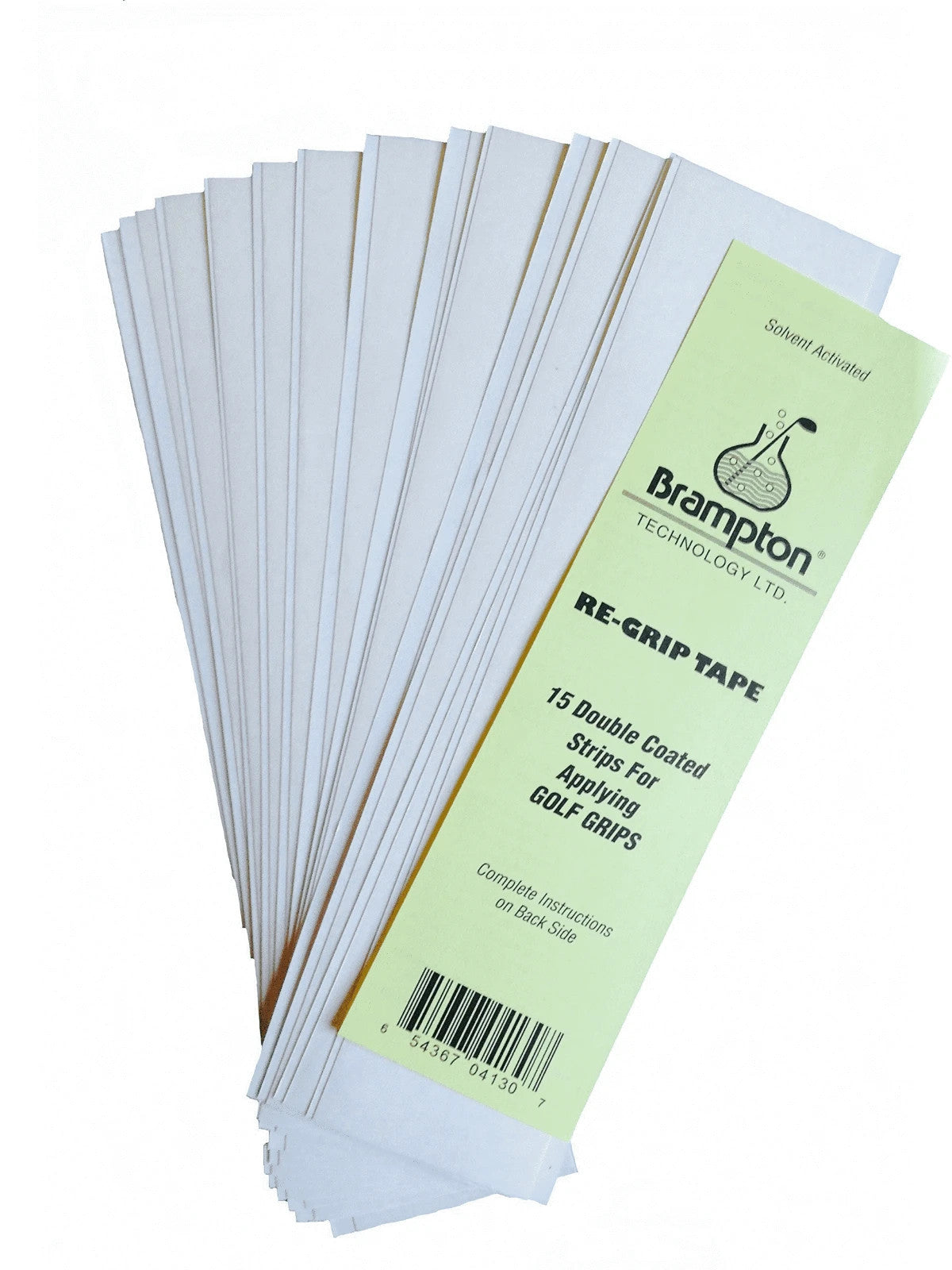 15 Pack Golf Grip Strips - Solvent Activated, 2 x 10 Inch, White