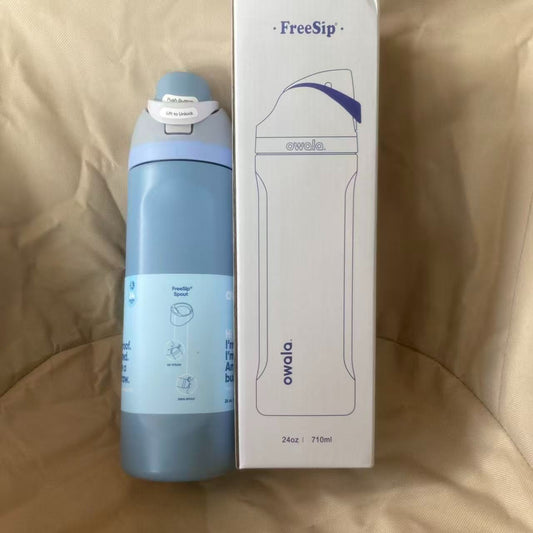 Insulated 24 oz Water Bottle with Straw & Wide Mouth - Leakproof Sport Mug