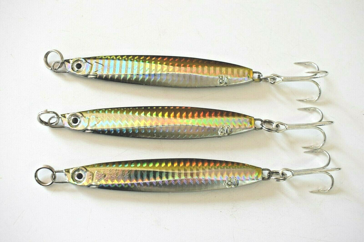 Metal Jig Colt Sniper 80g Saltwater Fishing Lures Set - Brown, Multiple Pieces