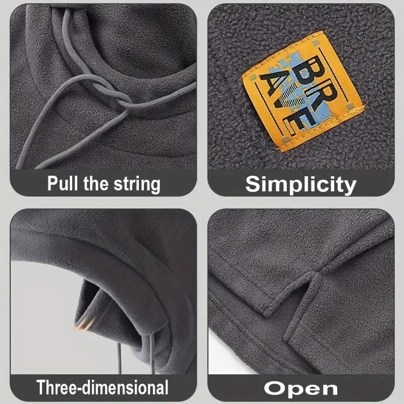 3-in-1 Winter Balaclava Hat Mask Neck Warmer for Men Women - Windproof Cold Weather Gear