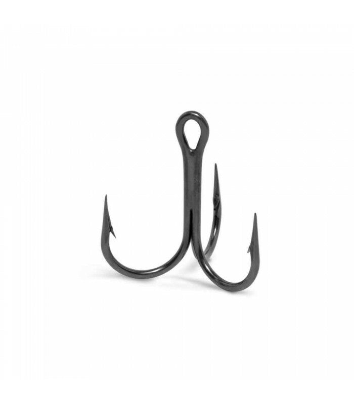 Treble Fishing Hooks - Black Nickel, Short Shank, Strong, Multiple Sizes