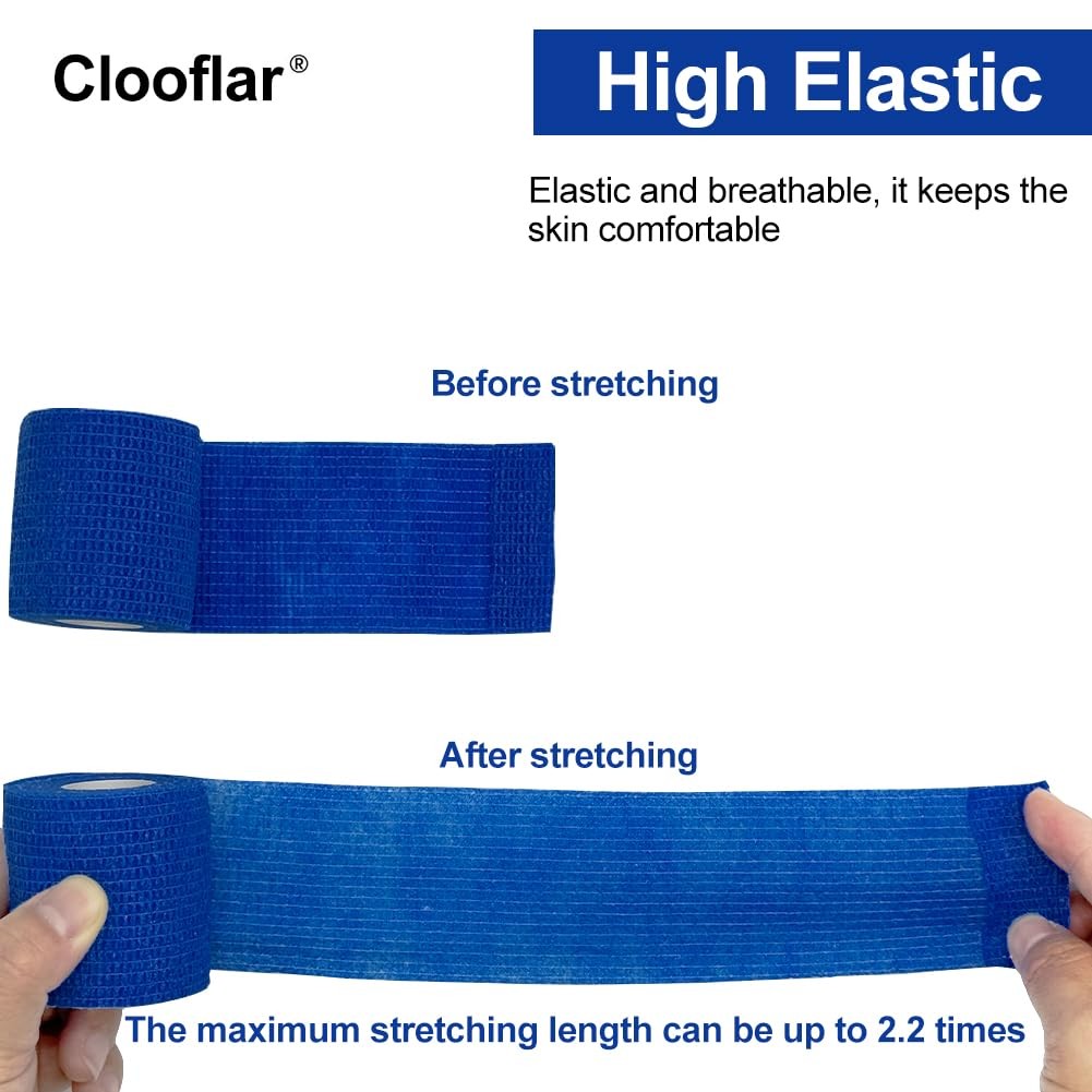 Self Adhesive Bandage Wrap 2 Inch - 16 Pack, Flexible Support for Sports & First Aid