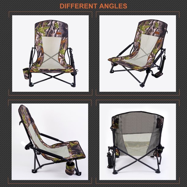 Heavy Duty Folding Camping & Hunting Chair with Cup Holder - Lightweight & Durable