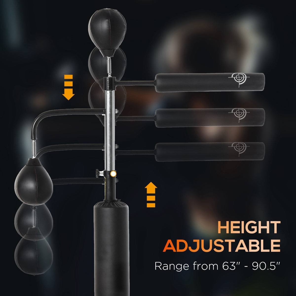Adjustable Freestanding Boxing Punching Bag Set with Speed Balls and Reflex Bar